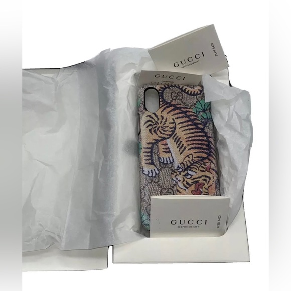 Gucci iPhone X case Supreme GG Bengal Tiger - Picture 1 of 3